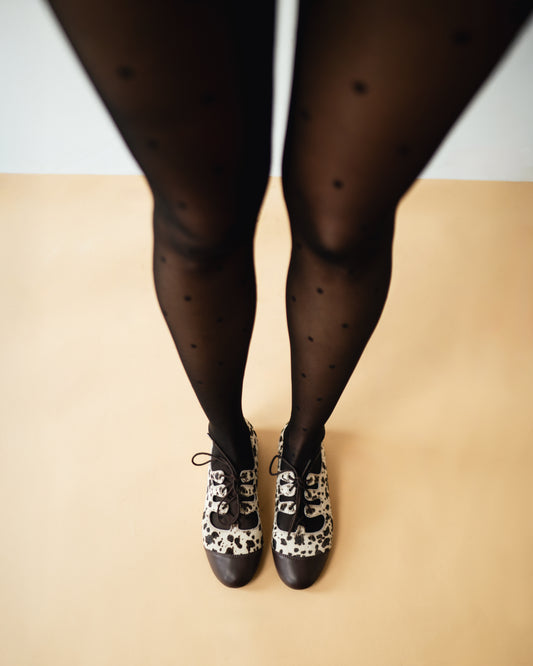 Miss Moo in Brown Toe Cap
